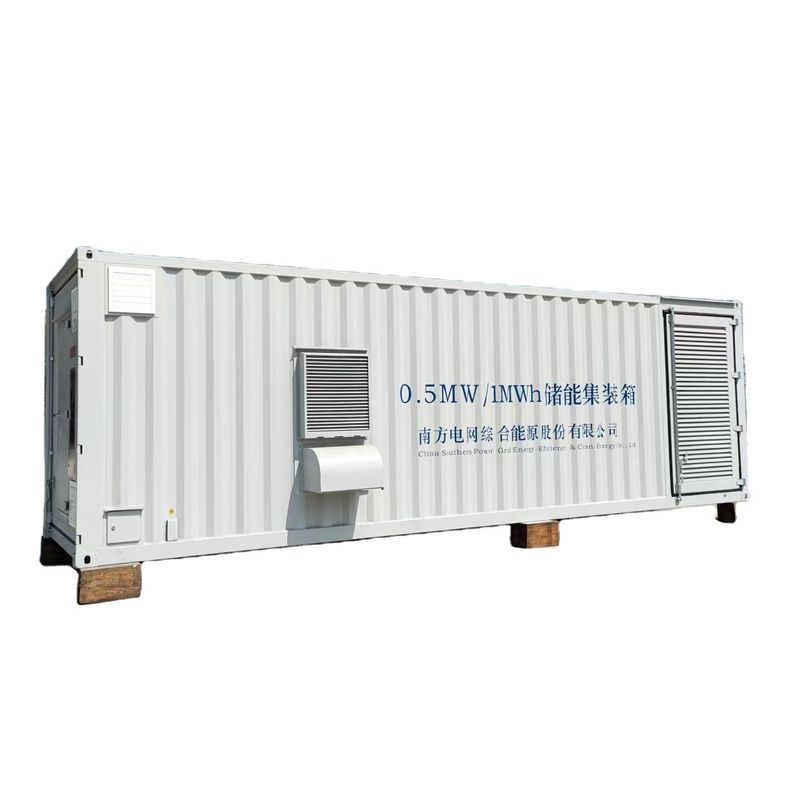 Sistema di stoccaggio di batterie al litio all'aperto 500KW 1mw Energia solare eolica inverter ibrido Centrale elettrica a microgrid per l'Industria