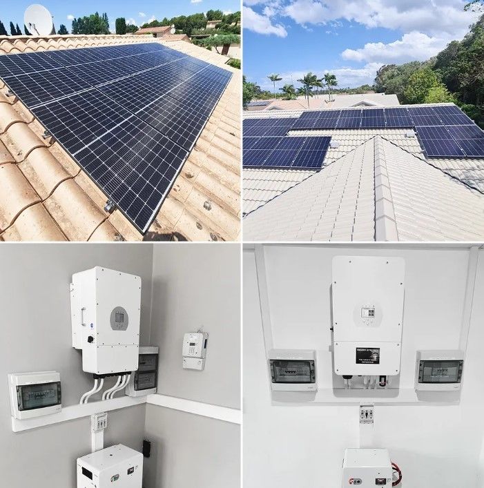 Sistema completo di energia solare ibrida di fase 3 5Kw 8Kw 10Kw 48V Sistema di alimentazione a pannelli solari ibridi per la casa