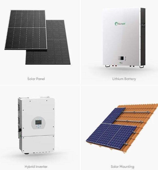 Sistemi di energia solare 3KW 5KW 10KW 20KW 30KW Sistema di pannelli solari ibridi per la casa