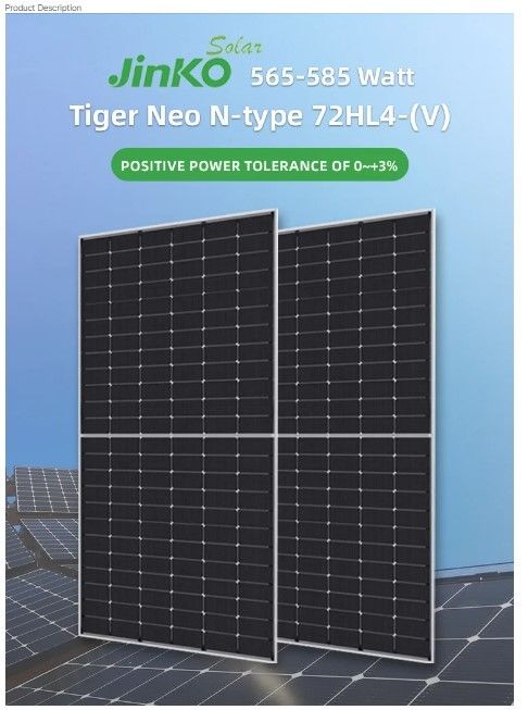 Pannello solare Jinko Qcells 560W 565W 570W 575W 580W Pannello energetico Pannello solare Pv Array